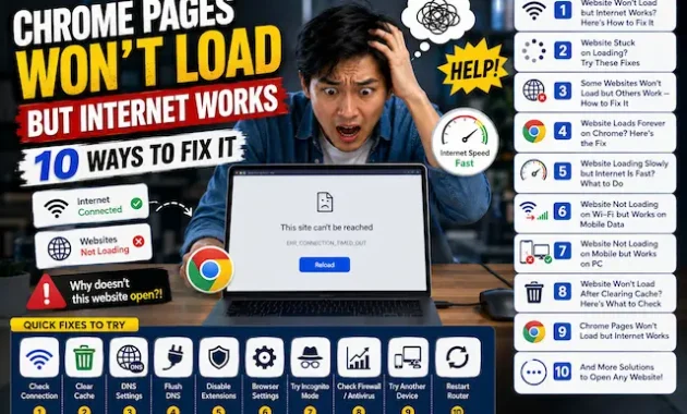 Chrome Pages Won't Load but Internet Works